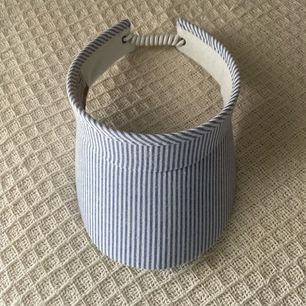 Sun N Sand  Blue Nautical Visor Hat with Adjustable Fit - Picture 6 of 8
